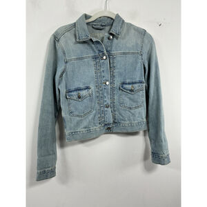 Womans Excellent Condition Gap 1969 Cropped Jean Jacket Extra Small Blue